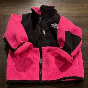Baby North Face Vibrant Pink and Black Jacket